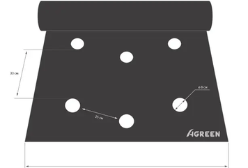 Agreen Агроволокно чорне 50г\кв. ширина 1,6: 3 отвори НА МЕТРАЖ 5001 фото