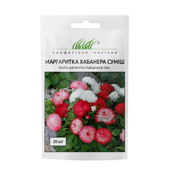 Маргаритка (стокротка) багаторічна Хабанера суміш 20 драже 5334 фото