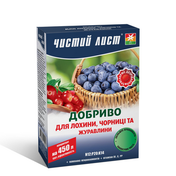 Кристалічне добриво &laquo;Чистий лист&raquo; для лохини, чорниці та журавлини 300г 3306 фото