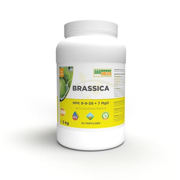 Добриво ГроГрін Гель БРАСІКА NPK 9-9-39+6,6MgO+53,9SO₃ + TE 5кг 4986 фото