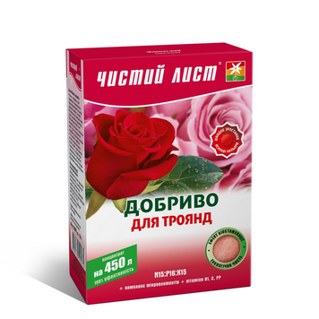 Кристалічне добриво &laquo;Чистий лист&raquo; для троянд 300г 1442 фото