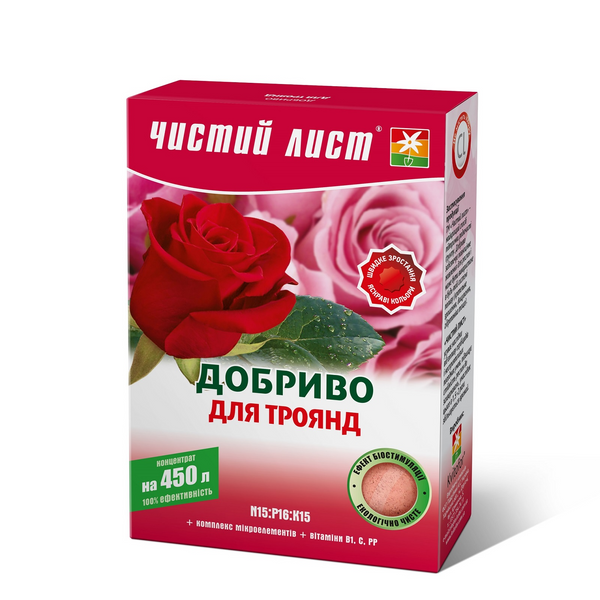 Кристаллическое удобрение &laquo;Чистый лист&raquo; для роз 300г 1442 фото